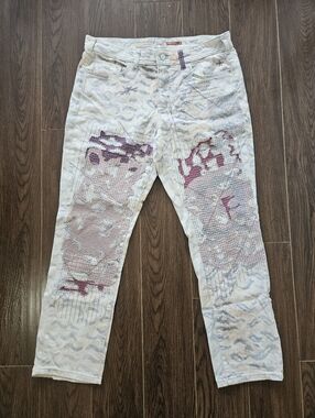 Pilcro by Anthropologie Slim Boyfriend Patchwork Jeans Size 31